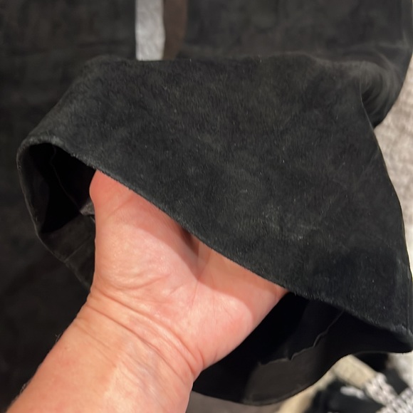 Vintage 100% Soft Black Leather/suede pants with liner - Picture 5 of 8